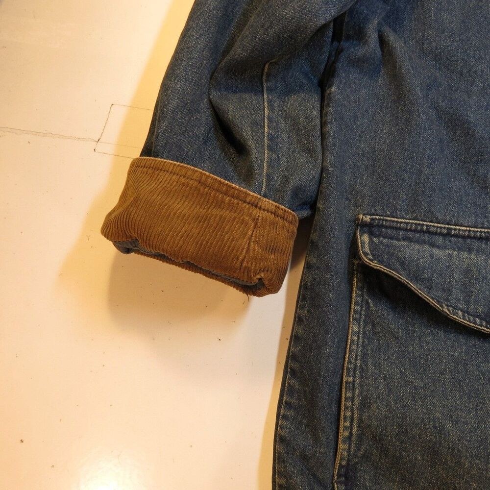 RANCHWEAR WESTERN COWBOY DENIM JEAN JACKET Mens L Blue ADIRONDACK - Picture 4 of 7